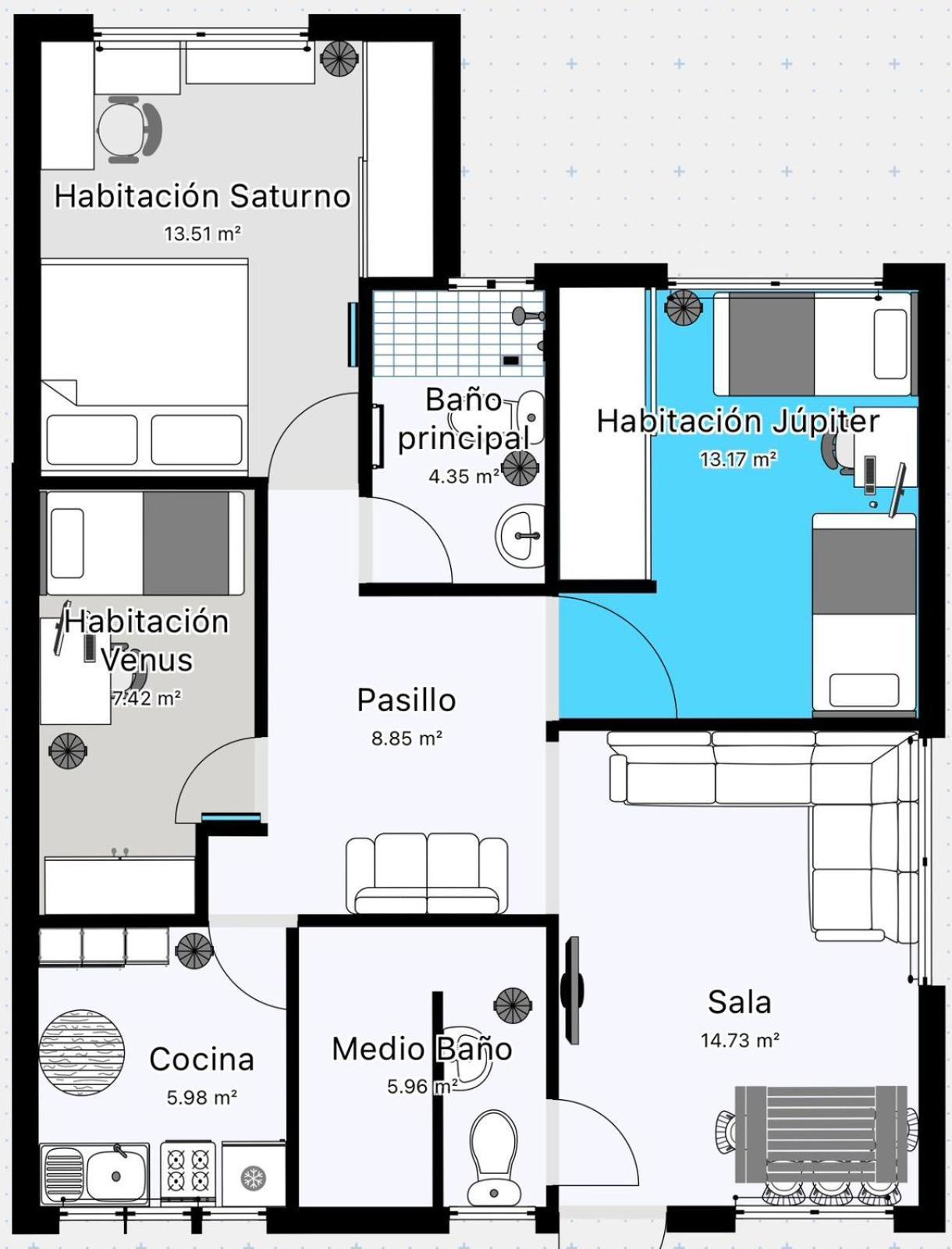 A Habitaciones Bmr 멕시코 시 외부 사진